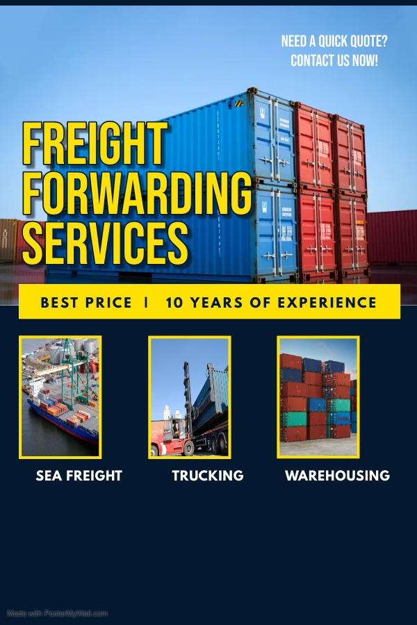 freight forwarder service - Made with PosterMyWall